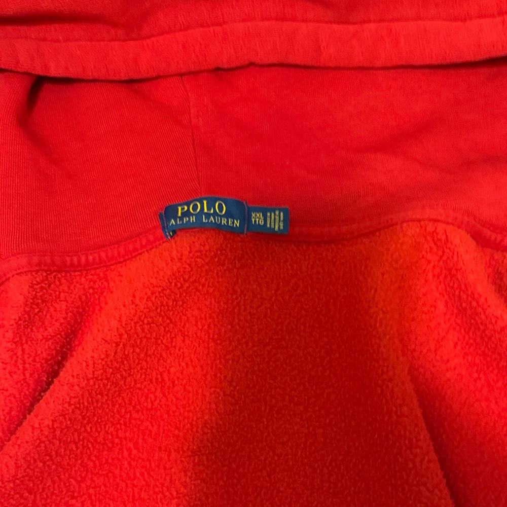 Polo by Ralph Lauren Red Hoodie with New York Logo zip up